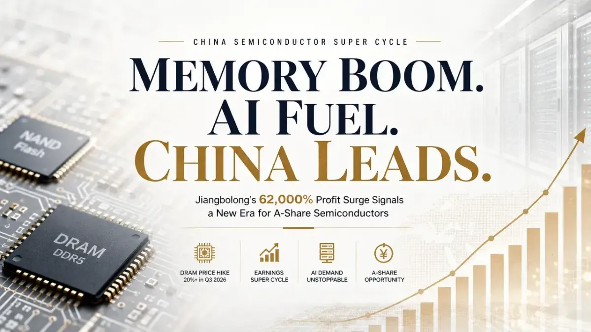 China's Memory Chip Sector Explodes: Jiangbolong Posts 62,000× Profit Surge as DRAM Supercycle Gains Momentum